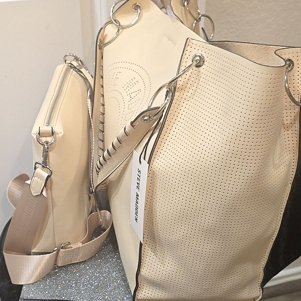 Steve Madden BMya‎ Tote & Crossbody Bag Set- Blonde - Picture 4 of 9